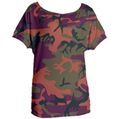 Camouflage Orange Women s Oversized Tee by snowwhitegirl