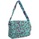 Retro Teal Green Geometric Pattern Courier Bag View1