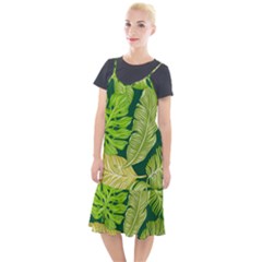 Tropical Green Leaves Camis Fishtail Dress by snowwhitegirl