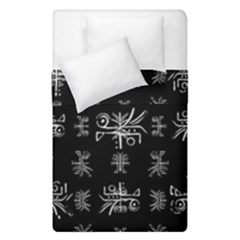 Black And White Ethnic Design Print Duvet Cover Double Side (single Size) by dflcprintsclothing