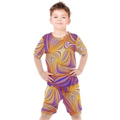 Electric Field Art Lii Kids  Tee And Shorts Set by okhismakingart