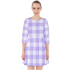 Lavender Gingham Smock Dress by retrotoomoderndesigns