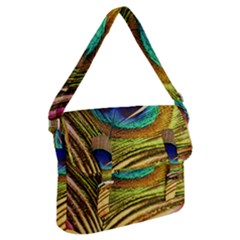 Peacock Feather Colorful Peacock Buckle Messenger Bag by Pakrebo