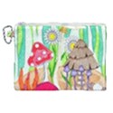 Iguana and Mushrooms Canvas Cosmetic Bag (XL) View1