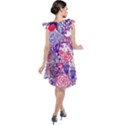 Floral Jungle Purple Tie Up Tunic Dress View2