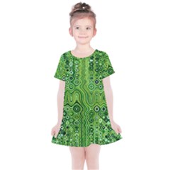 Electric Field Art Xii Kids  Simple Cotton Dress by okhismakingart