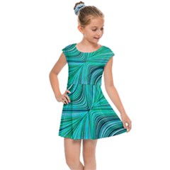 Electric Field Art Xxxi Kids  Cap Sleeve Dress by okhismakingart