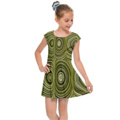 Electric Field Art Xxxiii Kids  Cap Sleeve Dress by okhismakingart