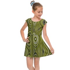 Electric Field Art Xxxv Kids  Cap Sleeve Dress by okhismakingart