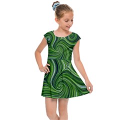 Electric Field Art Xlix Kids  Cap Sleeve Dress by okhismakingart