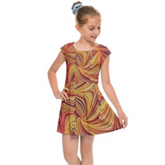 Electric Field Art Lv Kids  Cap Sleeve Dress by okhismakingart