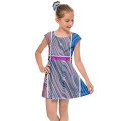 Electric Field Art Collage Ii Kids  Cap Sleeve Dress by okhismakingart