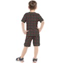 Roses Black Plaid Kids  Tee and Shorts Set View2