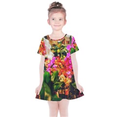 Orchids In The Market Kids  Simple Cotton Dress by okhismakingart