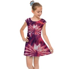 Faded Crystal Flower Kids  Cap Sleeve Dress by okhismakingart