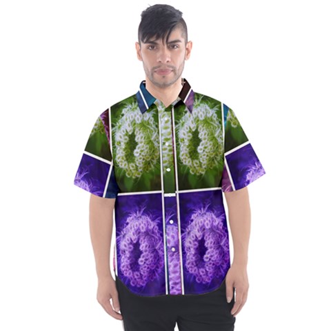 Closing Queen Annes Lace Collage (horizontal) Men s Short Sleeve Shirt by okhismakingart