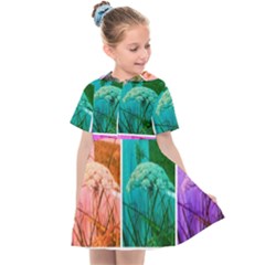 Color Block Queen Annes Lace Collage Kids  Sailor Dress by okhismakingart