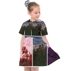 Sunflower Collage Kids  Sailor Dress by okhismakingart