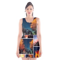 Sunset Collage Ii Scoop Neck Skater Dress by okhismakingart