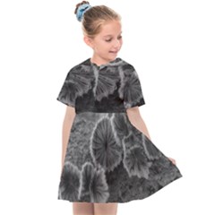 Tree Fungus Black And White Kids  Sailor Dress by okhismakingart