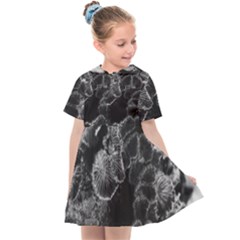 Tree Fungus Branch Vertical High Contrast Kids  Sailor Dress by okhismakingart