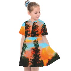 Neon Landscape Kids  Sailor Dress by okhismakingart