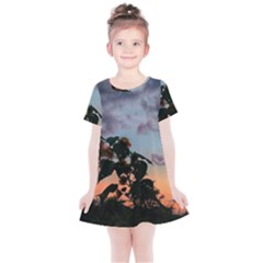 Sunflower Sunset Kids  Simple Cotton Dress by okhismakingart