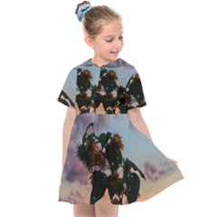 Sunflower Sunset Kids  Sailor Dress by okhismakingart