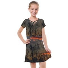 Old Sunset Kids  Cross Web Dress by okhismakingart