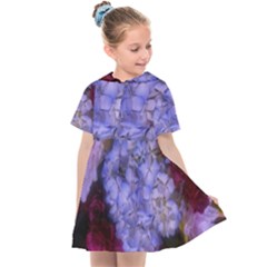 Hydrangea Arrangement Ii (blue Tint) Kids  Sailor Dress by okhismakingart