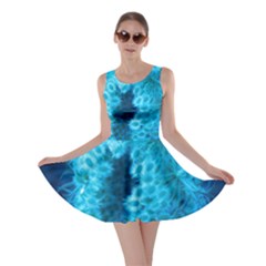 Blue Closing Queen Annes Lace Skater Dress by okhismakingart