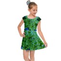 Lime Green Sumac Bloom Kids  Cap Sleeve Dress View1