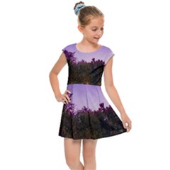 Purple Afternoon Kids  Cap Sleeve Dress by okhismakingart