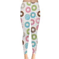 Donut Pattern With Funny Candies Leggings  by genx