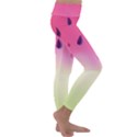 Watermelon Pastel Gradient Pink Watermelon Pastel Gradient Kids  Lightweight Velour Classic Yoga Leggings View3