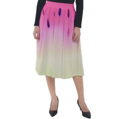 Watermelon Pastel Gradient Pink Watermelon Pastel Gradient Classic Velour Midi Skirt  by genx