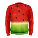 Juicy Paint texture Watermelon red and green watercolor Men s Sweatshirt View1