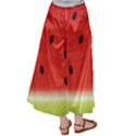 Juicy Paint texture Watermelon red and green watercolor Satin Palazzo Pants View2