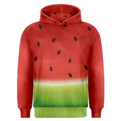 Juicy Paint Texture Watermelon Red And Green Watercolor Men s Overhead Hoodie by genx