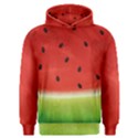 Juicy Paint texture Watermelon red and green watercolor Men s Overhead Hoodie View1