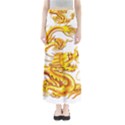 Chinese Dragon Golden Full Length Maxi Skirt View1