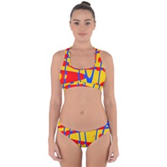 Graphic Design Graphic Design Cross Back Hipster Bikini Set by Pakrebo