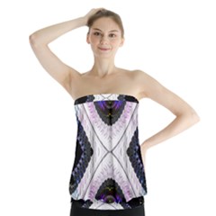 Patterns Fractal Background Digital Strapless Top by Pakrebo