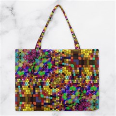 Color Mosaic Background Wall Medium Tote Bag by Pakrebo