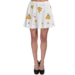 Pizza Pattern Pepperoni Cheese Funny Slices Skater Skirt by genx