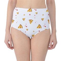 Pizza Pattern Pepperoni Cheese Funny Slices Classic High-waist Bikini Bottoms by genx