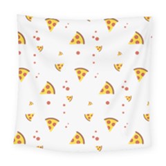 Pizza Pattern Pepperoni Cheese Funny Slices Square Tapestry (large) by genx