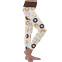 Donuts Pattern With Bites bright pastel blue and brown Cropped Sweatshirt Kids  Lightweight Velour Classic Yoga Leggings View3