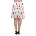 Popsicle Juice Watercolor with fruit berries and cherries summer pattern Chiffon Wrap Front Skirt View2