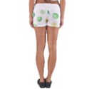 Lemon and limes yellow green watercolor fruits with citrus leaves Pattern Yoga Shorts View2